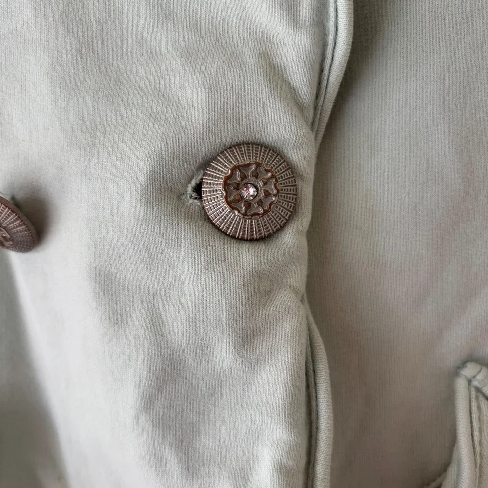 Mur mur Light Green Double Breasted Rhinestone‎ Embellished Jacket Women's M